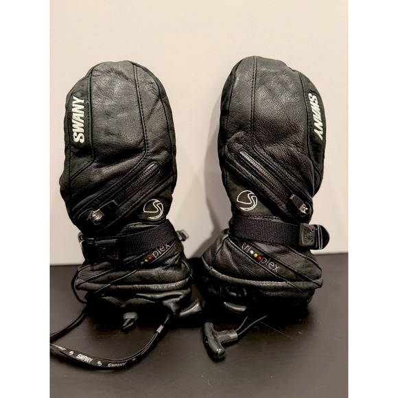 Swany Jackets & Blazers - Swany X-Cell II Leather Ski Mittens Women's Large Black Insulated Winter Gloves